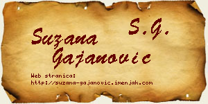 Suzana Gajanović vizit kartica